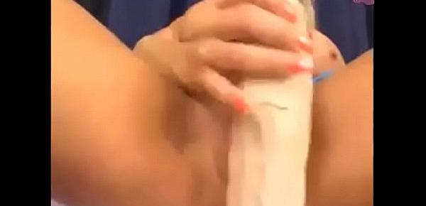  Busty Blonde Is Stretched Out By A Brutal Dildo Hot